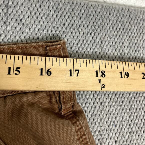 Skoops NYC Traditional Duck Pants Mens 34X30 Khaki Double Knee Carpenter Work - Picture 9 of 13